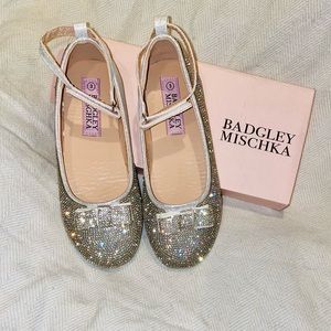 Girls’ Rhinestone Ballet Flat with Bow